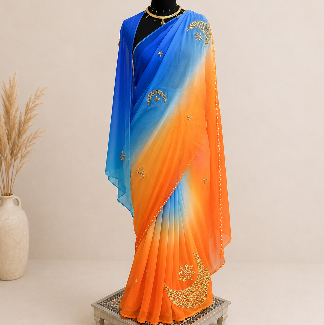 Neel Chandrika Saree