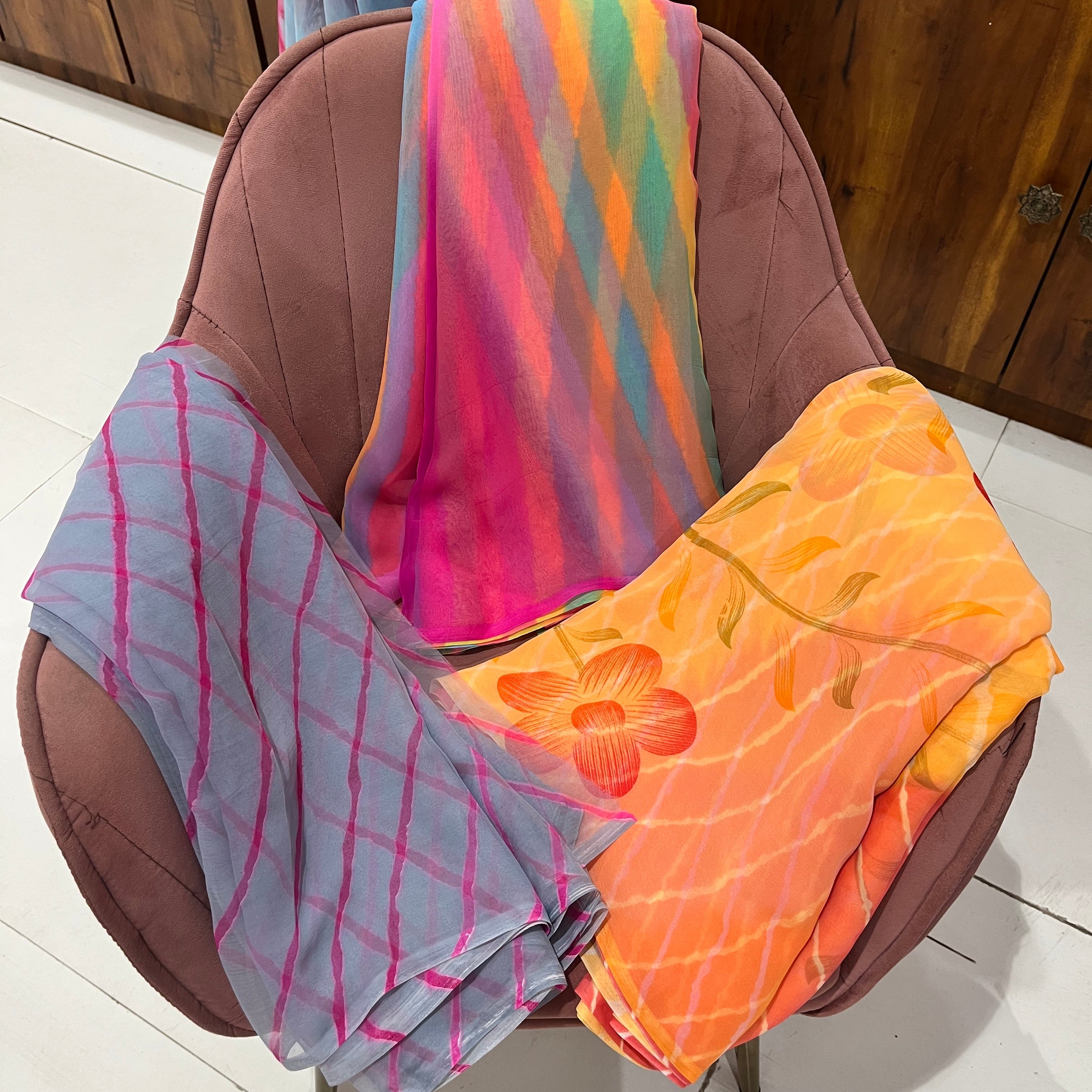 Sunheri Leheriya Sarees