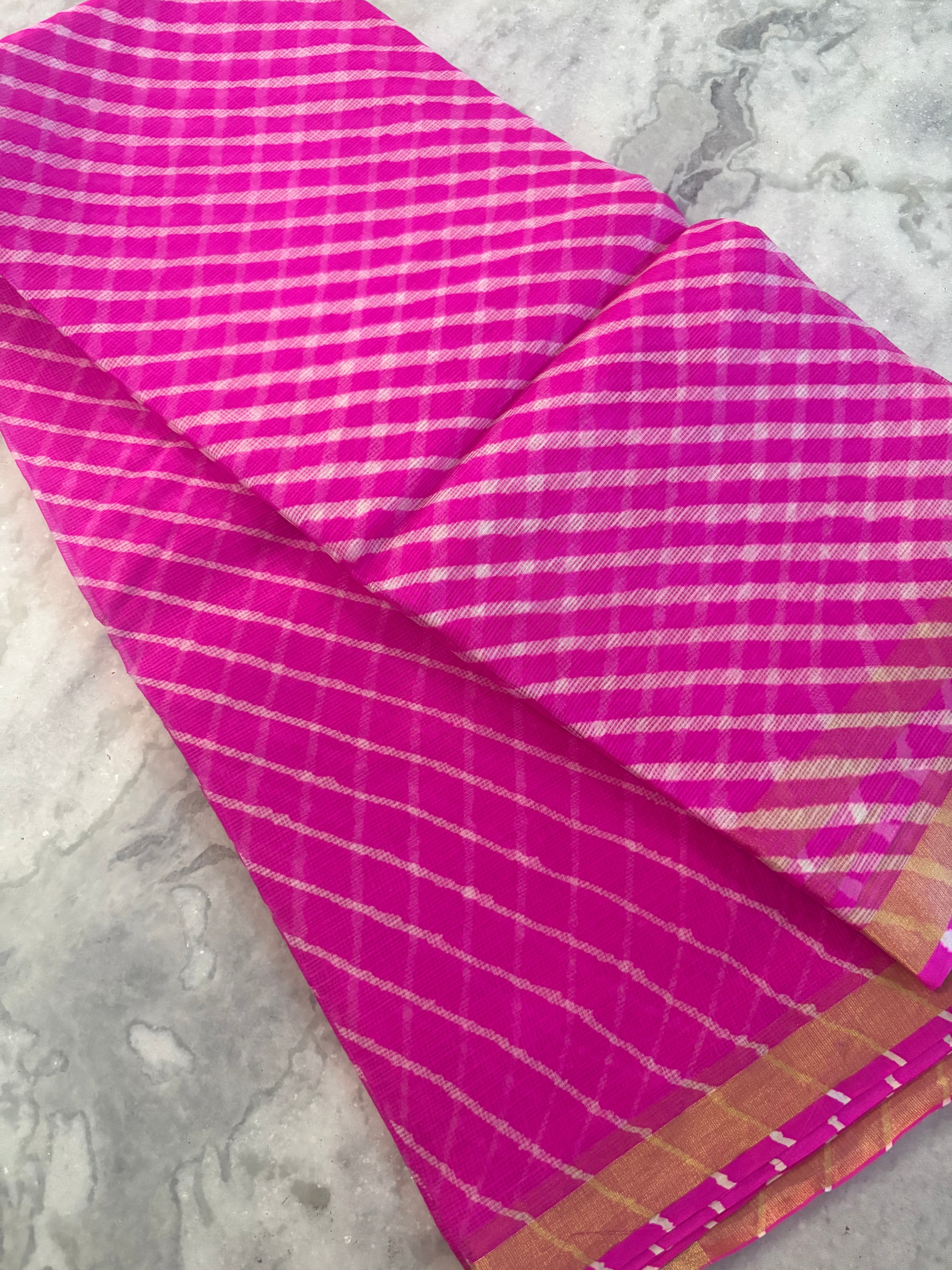 Pink City Leheriya Saree